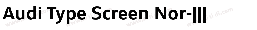 Audi Type Screen Nor字体转换